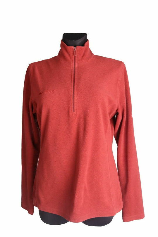 Women's MAMMUT Orange Lightweight Tecnopile Fleece Pullover Size M