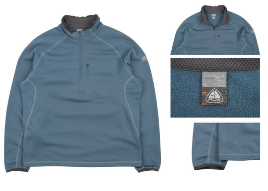 Men's Vintage NIKE ACG Blue Therma Fit Fleece Zip Neck Jumper Size L