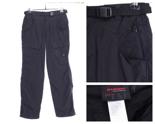 MAMMUT Black Nylon Cargo Outdoor Pants Size eu 48 uk 32