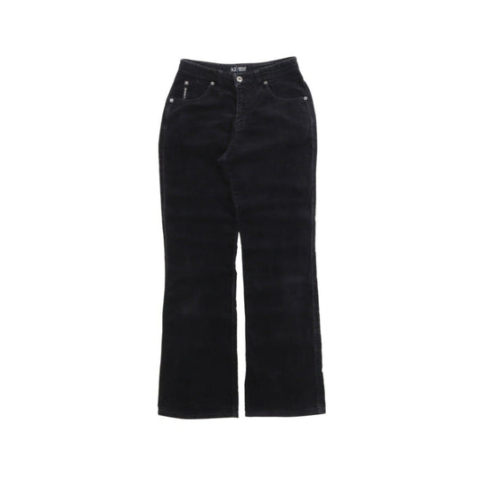 Women's ARMANI Jeans Italy Black Velour Flare Jeans Size 27