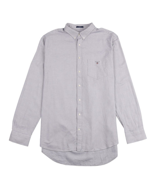 GANT Shirt Gray Navy Print Cotton Men's Button Down Size XXL / 45/46 / 18