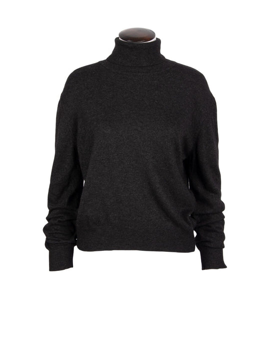 BOTTEGA by Elisa Cavaletti Jumper Gray Cashmere Blend Women's Turtleneck Size L