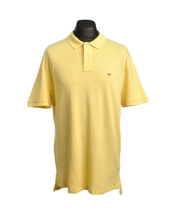 POLO JEANS COMPANY Shirt Yellow Pique Cotton American Men's Size XL