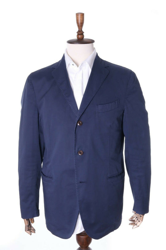 Men's BOGLIOLI MILANO Navy Cotton Blend Blazer Jacket Size 54 L