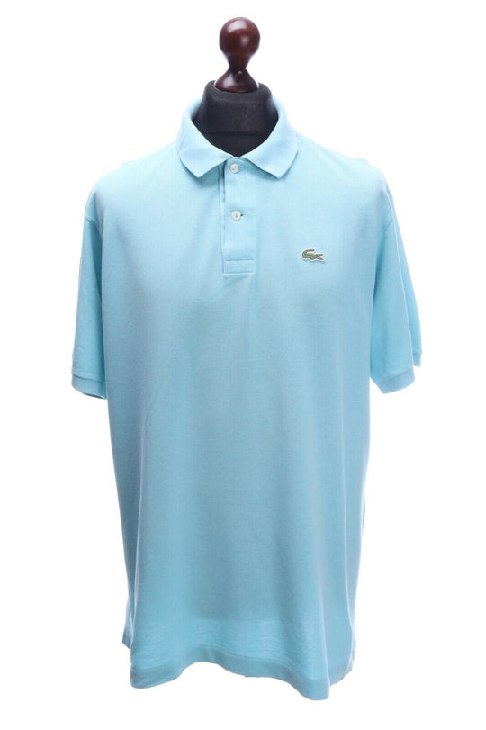 LACOSTE Blue 100% Cotton Pique Short Sleeve Polo Shirt Size 7