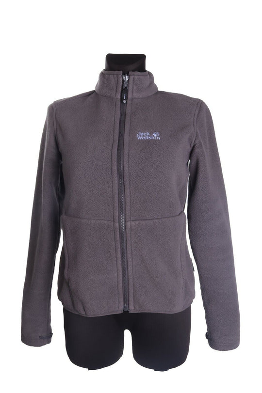 Women's JACK WOLFSKIN Grey Nanuk 200 Polar Fleece Outdoor Midlayer Jacket Size s