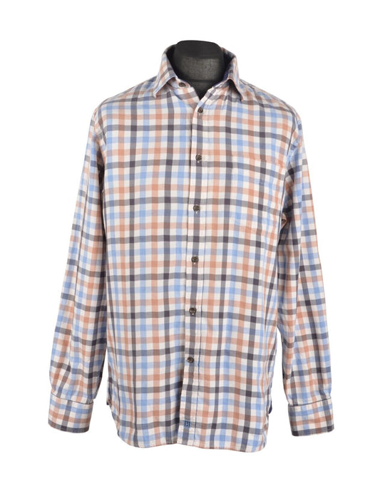 Men's HACKETT London Multicolor Check Cotton Shirt Size XL