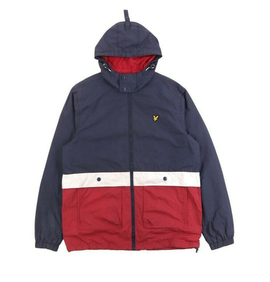 Men's LYLE & SCOTT Navy Hooded Windbreaker Jacket L