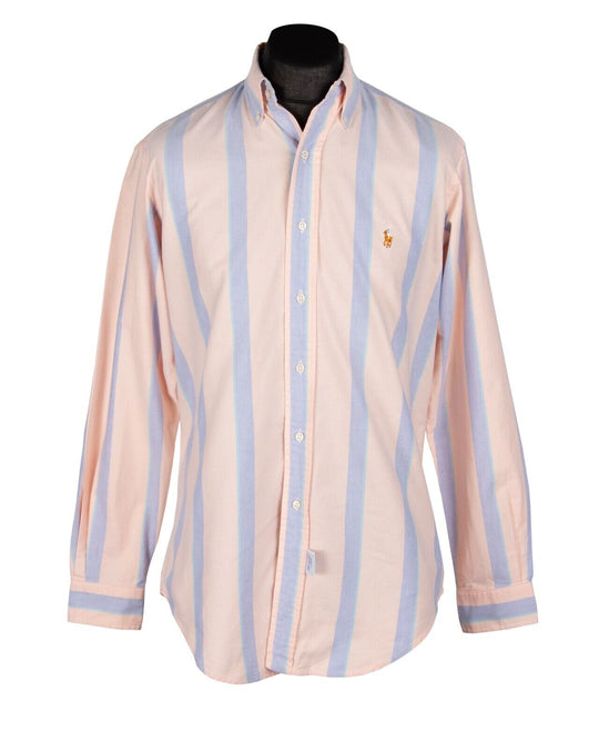 Vintage POLO RALPH LAUREN Shirt Multicolor Striped Cotton Men's Size 34/15.5