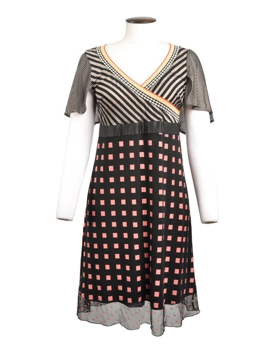 MISSONI Geometric Pattern Short Sleeve Dress Women's Size ~ S