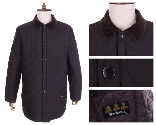 Men's BARBOUR Brown Quilted ESKDALE Jacket Size M