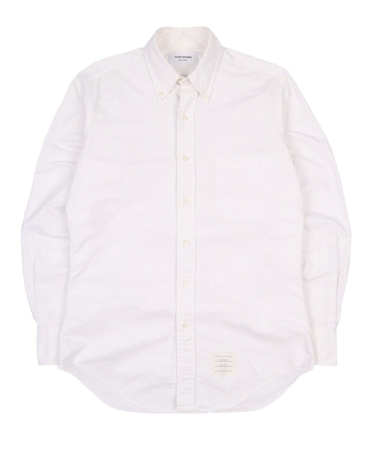 Men's THOM BROWNE White Oxford Cotton Shirt Size 2 / S