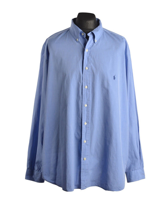 Men's POLO RALPH LAUREN Blue Cotton Shirt Size 2XB Big