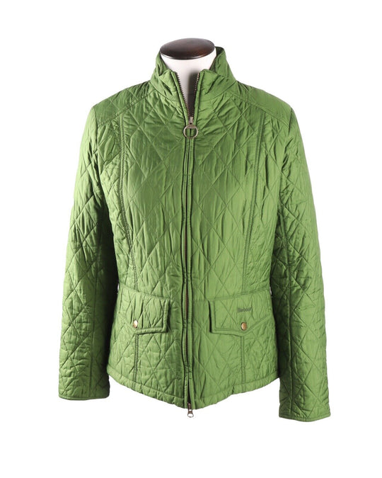 Women's BARBOUR Green Quilted Jacket Size UK 12 US 8