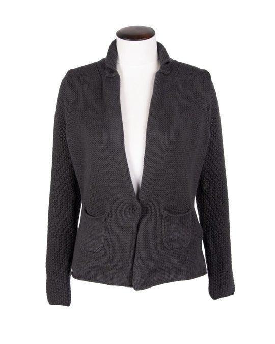 FABIANA FILIPPI Sweater Wool Blend Gray Knit Blazer Jacket Women's Size S