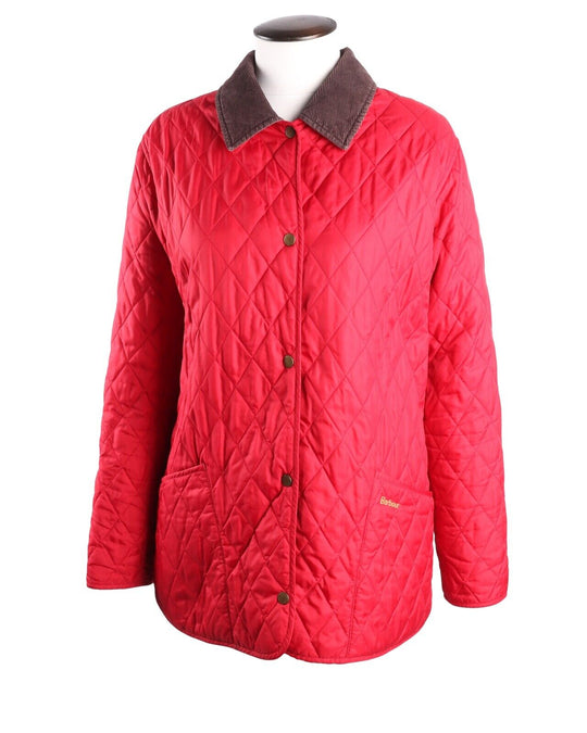 BARBOUR Shaped  Liddesdale Jacket Magenta Pink Women's Quilted Size 18 UK 14 US