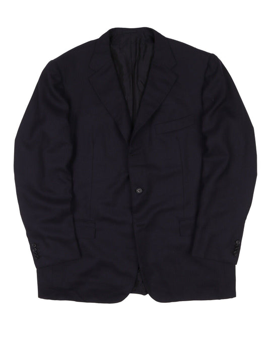 Men's KITON Napoli Navy Blue 100% Cashmere Blazer Jacket Size 62 IT / 52 US