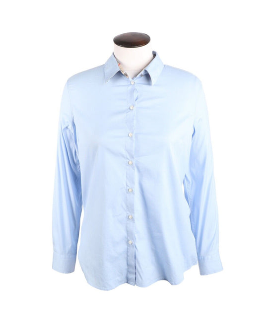 BARBOUR Blue Cotton Women Regular Shirt Size 38 EU / 12 UK