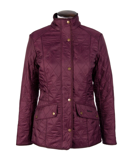 BARBOUR Cavalry Polarquilt Jacket Bordeaux Red Women's Size UK 12 US 8