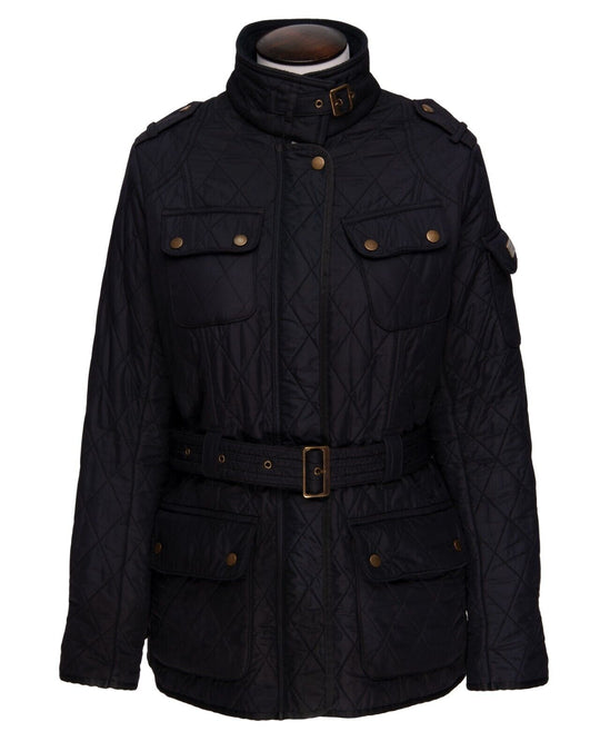 BARBOUR Tourer International Polarquilt Jacket Navy Women's Size 16UK / 12US