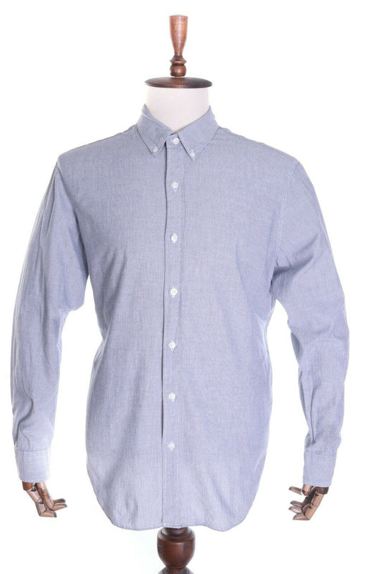 Men'S LEVI'S Blue Striped 100% Cotton LS Standart Fit Shirt Size XL