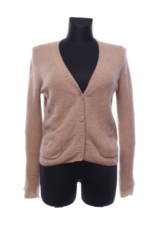 ALLUDE Beige Cashmere Cardigan Jumper Size S