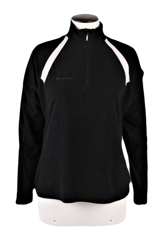 Women's MAMMUT Black Zip Neck Technopile Fleece Polartec Full zip Jumper L