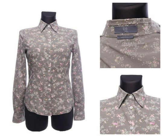 ALEXANDER MCQUEEN Multicolored Cotton Floral Ditsy LS Shirt Size 38