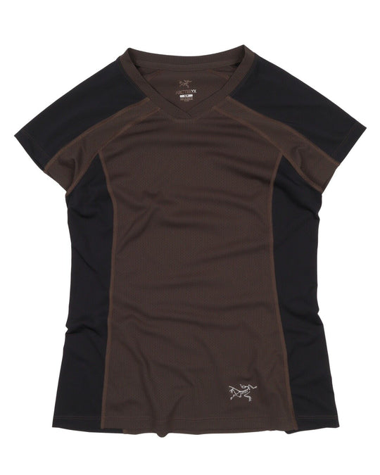 Women's ARCTERYX Black Brown Sport T-Shirt Tee Size S
