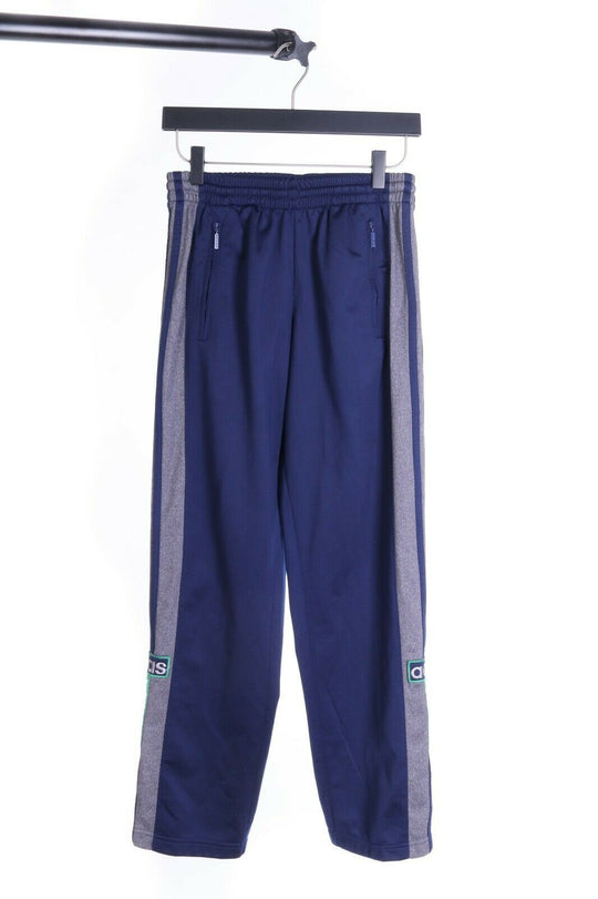 Boy's ADIDAS THREE STRIPES Vintage Dark Blue Snap Adibreak Track Pants Size 14a