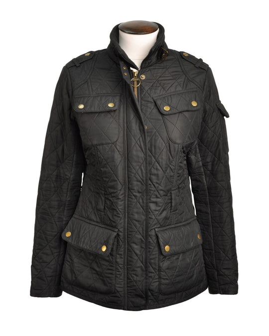 BARBOUR Tourer International Polarquilt Jacket Black Women's Size UK 12 US 8