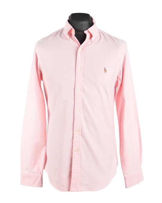 Men's POLO RALPH LAUREN Pink Oxford Cotton Shirt Size M