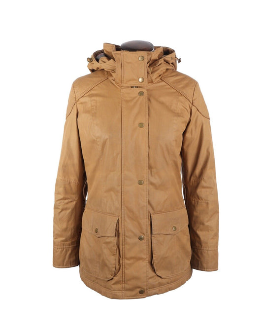 Women's BARBOUR Waterproof Brown SMU Outlaw Jacket Parka Size UK 10 US 6