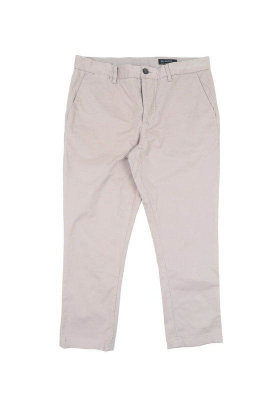 Men's ALLSAINTS Beige Cotton Chino Pants Casual Trousers Size 33