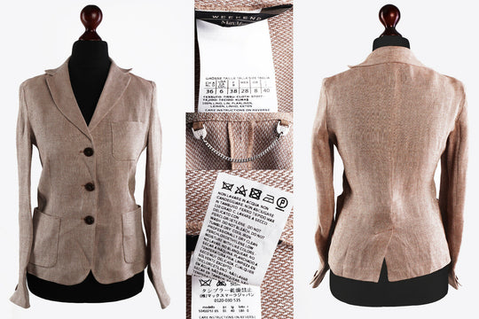 Women's MAX MARA Beige Linen Blazer Size 36