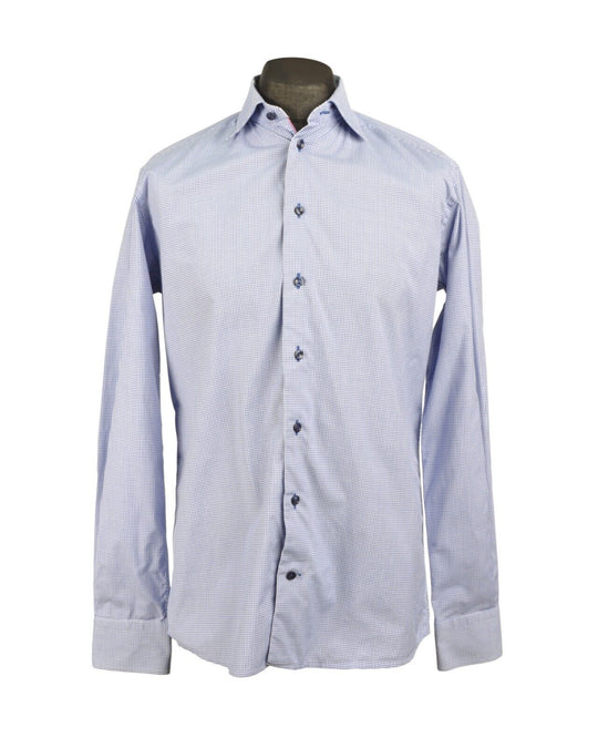 ETON Shirt Blue Check Cotton Slim Fit  LS Men's  Size 41  / 16