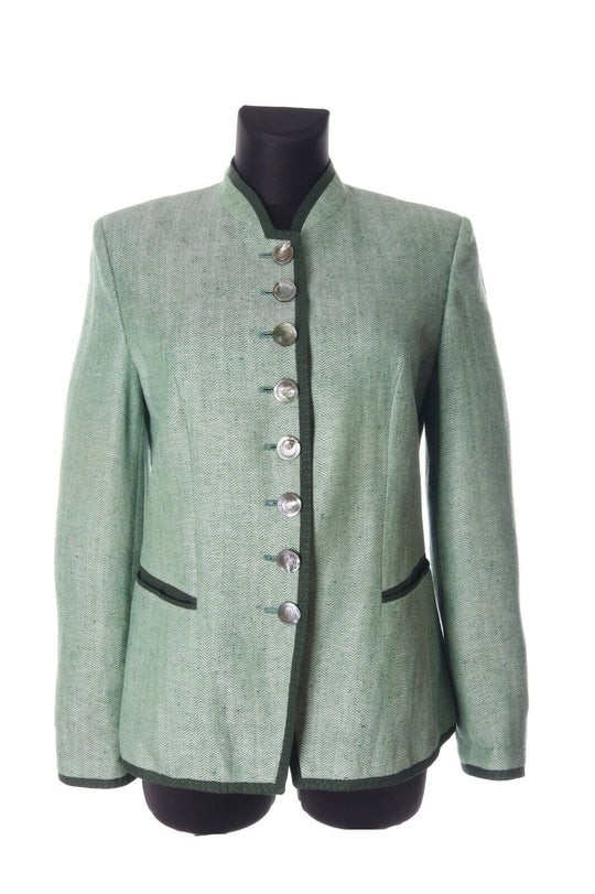Women's HABSBURG Linen Silk Green KLEMENTIA Blazer Jacket Size uk 34 / 12