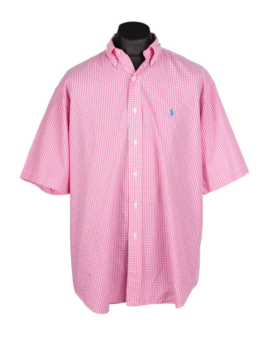 POLO RALPH LAUREN Shirt Pink Gingham Blake Cotton Check Men's  Size L