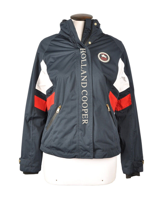 HOLLAND COOPER Jacket Navy Blue Equestrian Women's Windbreaker Size S