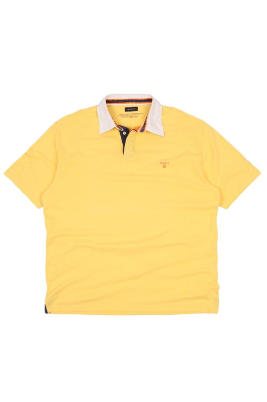Men's GANT Yellow Pique Cotton Polo Shirt Size 3XL