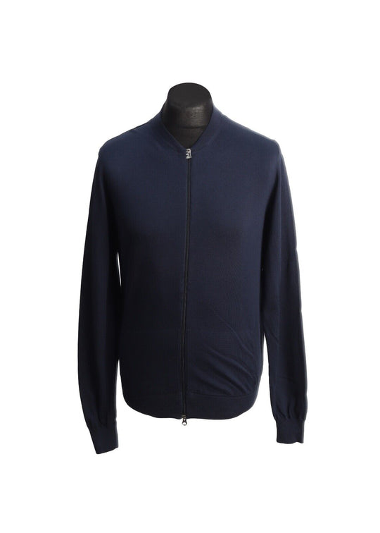 PEUTEREY Cardigan Full Zip Sweater Navy Blue Men's Jumper Size 50 / M