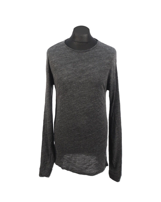 ALLSAINTS Lonsleeve T-Shirt Gray Viscose Men's Size S