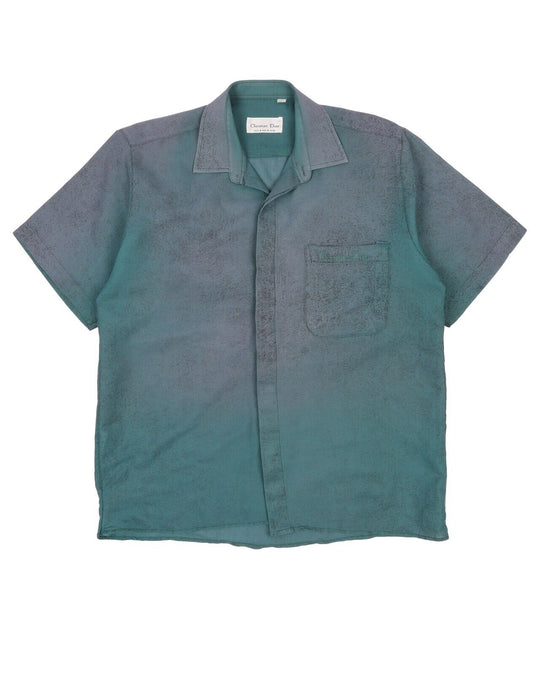 Men's Vintage CHRISTIAN DIOR Faded 100% Silk Relaxed SS Shirt Size ~ L