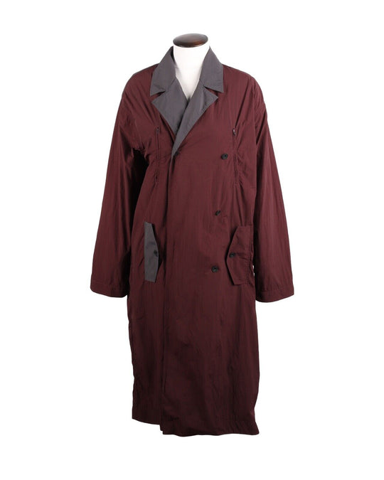 WOOD WOOD Jacket Purple Nylon Women's Trench Coat Size L