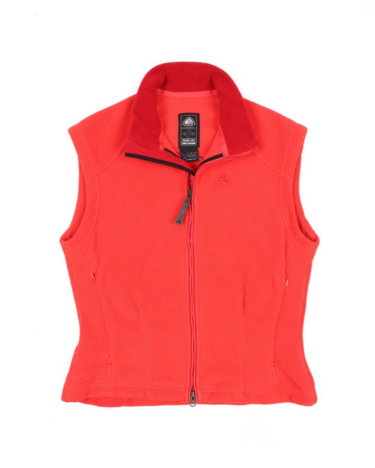 Nike ACG Vest Orange Stand Collar Thermal Layer Full Zip Womens Jacket Medium