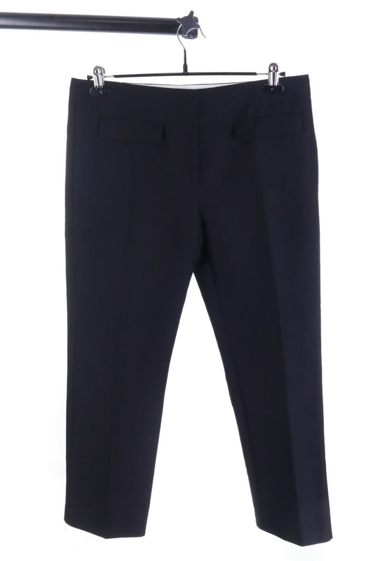 Women's MARNI Black 100% Cotton Classic Cropped Pants Trousers Size 42