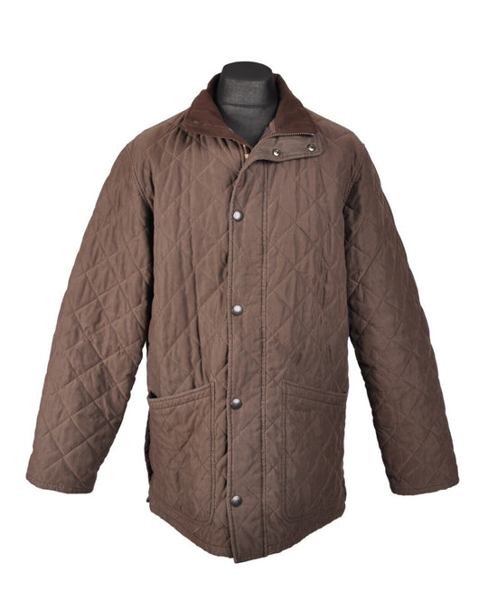 BARBOUR Hampton Quilt Jacket Brown Quilted Men's Size M