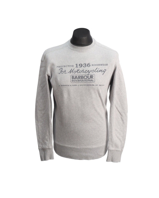 BARBOUR International Sweatshirt Gray Melange Cotton Men's Size S