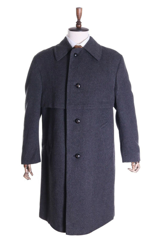 Men's LODENFREY Vintage Charcoal Grey Wool Blend Coat Size 54