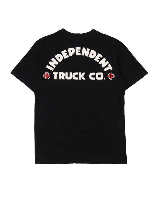 INDEPENDENT TRUCK T-Shirt Black Cotton Men's Short Sleeve Tee Size S